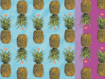 Pineapple Pattern. illustration like pattern pineapple summer