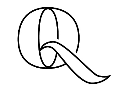 Q. illustration lettering pen tool q typography