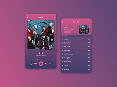 Music App design mobile ui ux