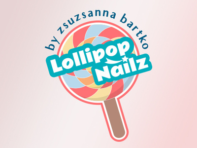 Lollipop Nailz branding illustration logo nail salon