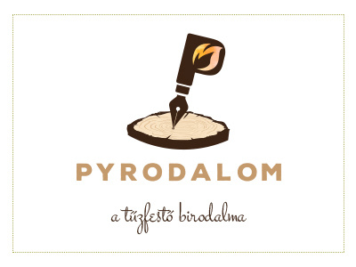 Pyrodalom branding design illustration pyrography