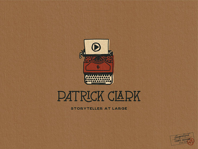 Patrick Clark Cinematography Logo Design blue cinematography concept design graphic designer icon illustrator lettering logo logo design logo inspiration logotype red retro vector vintage white