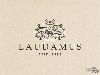 Logo Design for Laudamus california concept historical icon illustrator inspiration logo design ranch simple sophisticated texture vector vintage visual identity