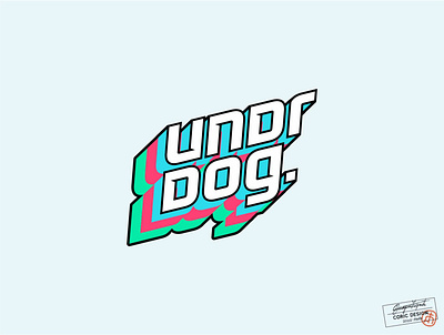 Logo Design for Undrdog blue brand brand strategy branding community dog fierce fun logo logo designer logos pink strong turquoise typeface typography vibrant winner wordmark young