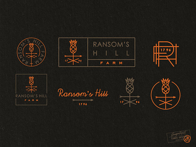 Visual Identity for Ransom's Hill Farm branding clean creative design geometric graphic design illustrator logo minimal modern simple vector vintage visual identity
