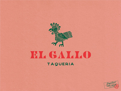 Logo Design for El Gallo Taqueria abstract brand identity branding color creative logo folklore graphic graphic design graphics logo logo design mexican mexico nyc pattern restaurant retro rooster vintage