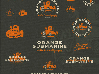 Brand Identity for Orange Submarine 60s australia brand brand identity branding cinema creative graphic design illustrator logo movie ocean orange responsive retro submarine texture typography vintage water