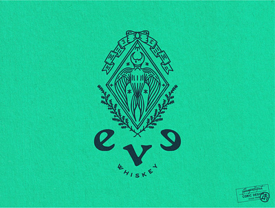 Logo Design for Eve badge bird branding creative distillery emblem feminism graphic design history label liquor logo moon scotland tattoo vector vintage visual identity whiskey women