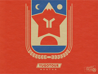 Illustration for Yugotour 2d adobe agency art brand business card car digital drawing geometric graphic design inspiration lines logo design old-timer poster travel vector vector illustration yugoslavia