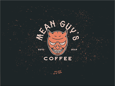 Logo concept for Mean Guy's Coffee brand branding coffee concept creative design evil graphicdesign illustration illustrator logo mean retro skull skull art skull logo tattoo vector vintage visual identity