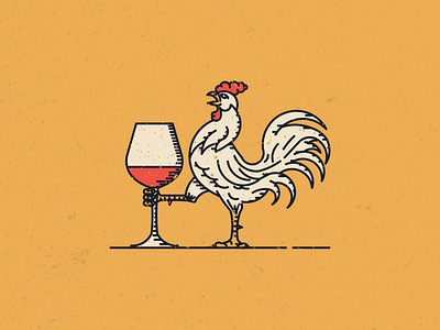 Heraldry inspired Gallic rooster Logo concept