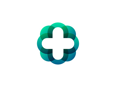 PPE Provider Identity branding cross gradient health hospital identity logo medical plus virus