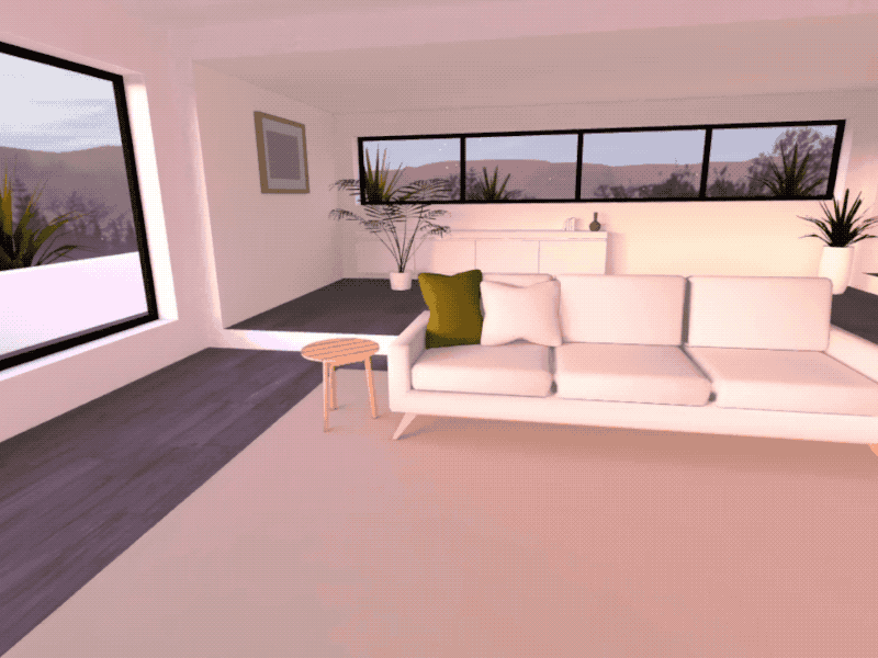 VR Home Lobby 3d aframe animation blnder lighting lobby low poly model oculus vr web webvr webxr xr
