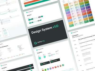 Every.org | Design System v1.0 charity design system desktop donate figma nonprofit ui ux web
