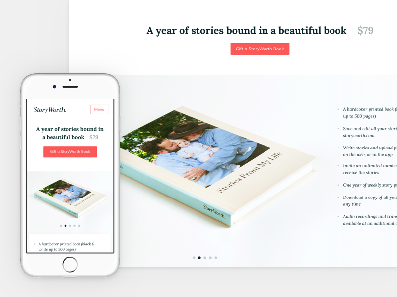 StoryWorth Books by Carl Spencer on Dribbble