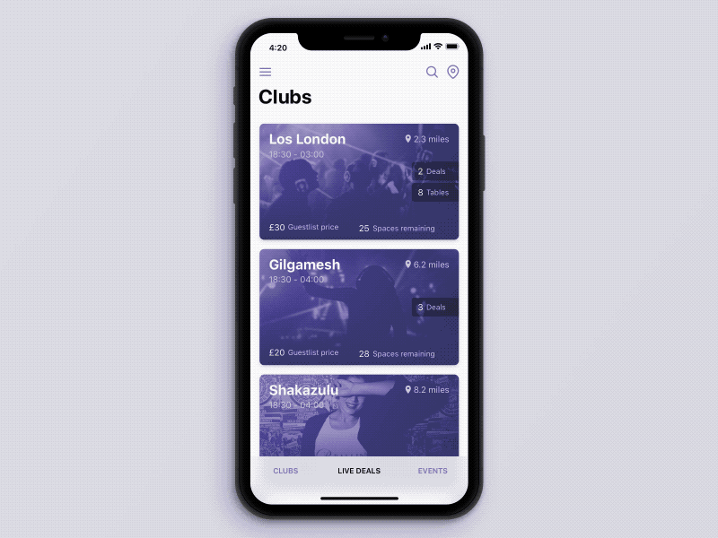 Nightlife Planning App