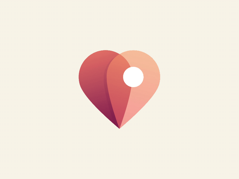 🧡 app icon branding dating golden ratio heart location logo love