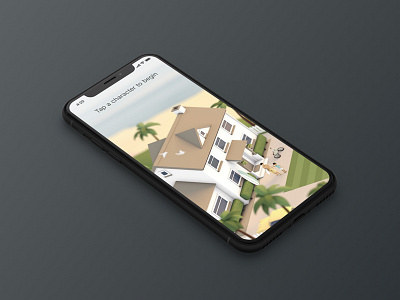 Surf Lodge 3d c4d character cinema 4d game iphone x isometric