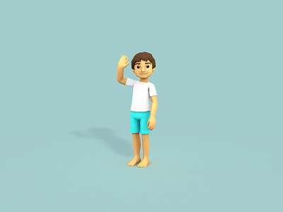 Low Poly Bodhi 3d boy c4d character child cinema 4d game low poly mobile model unity vr