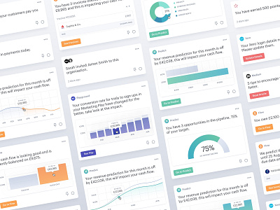 Business Notifications — Hover States card chart design system finance forecasting graph hover notification notifications ui