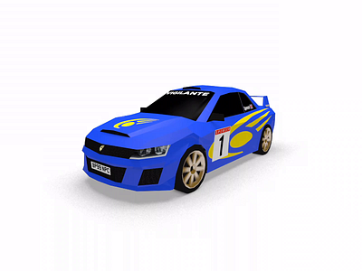 Low Poly Rally Car 3d animation c4d car cinema 4d design game gaming low poly model race racing rally unity