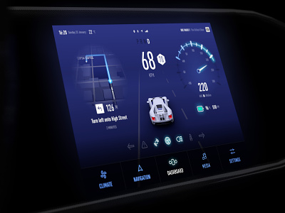 Concept Car Dashboard Render 3d automotive c4d car car dashboard carbon fiber cinema 4d dashboard electric navigation ui