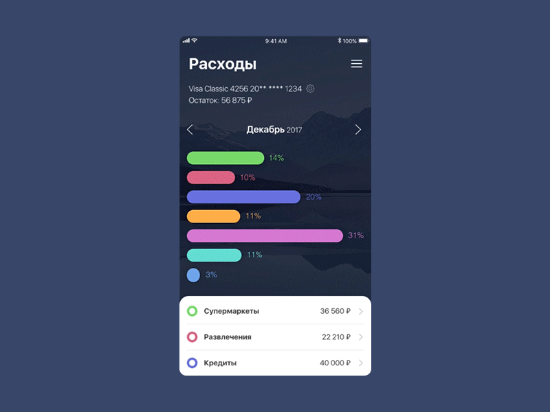 Banking app concept