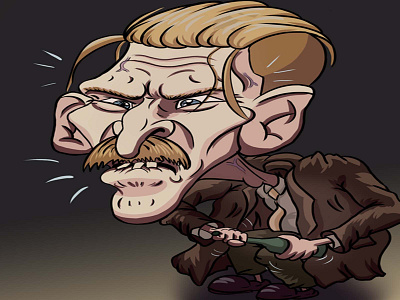 Arthur Shelby Caricature caricatura caricature caricatures cartoon character colour peaky blinders photoshop