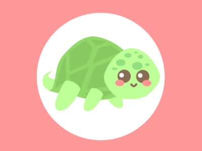 Turtle chibi turtle vector