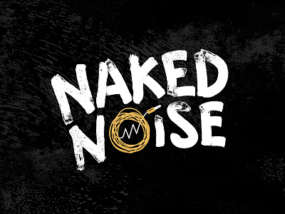 Naked Noise Logo brush handwritten identity lettering logo logoception logotype paint stroke type typography