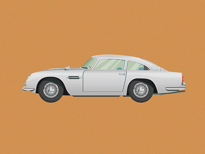 Car Illustration Series: James Bond Goldfinger aston martin aston martin db5 car db5 illustration james bond vehicle