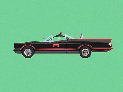 Car Illustration Series: 1960's Batmobile batman batmobile car film illustration movie tv vehicle