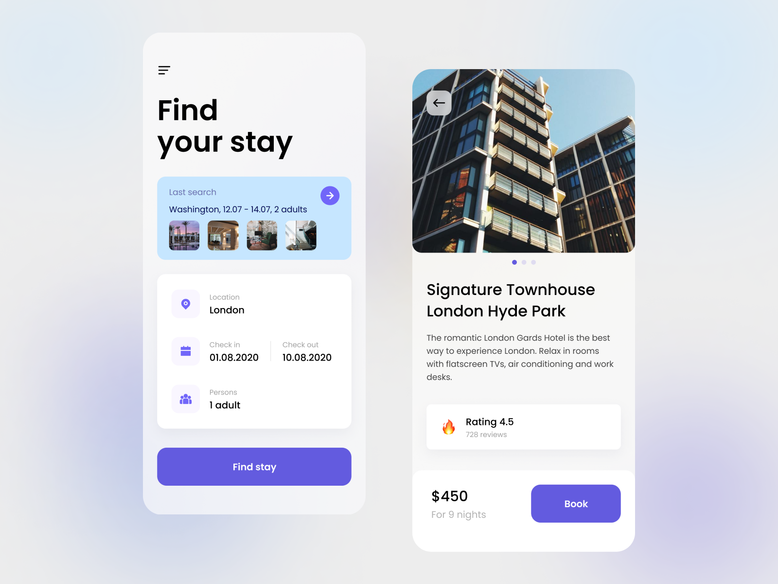 Hotel Booking App Design Concept By Sergey Martyn On Dribbble 6616