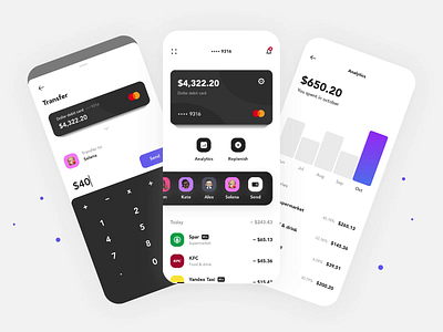 Banking App Design Concept app bank banking app design finance app fintech banking app mobile payments statistics ui ux