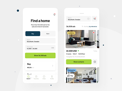 Real Estate App Design