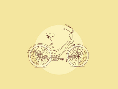 Bicycle bicyle bike creative design drawing graphic icon pedals road vector