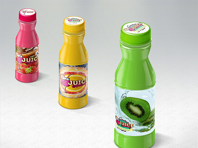 FruitaVitals Juice Packaging design fresh fruit juice logo orange packaging product strawbery