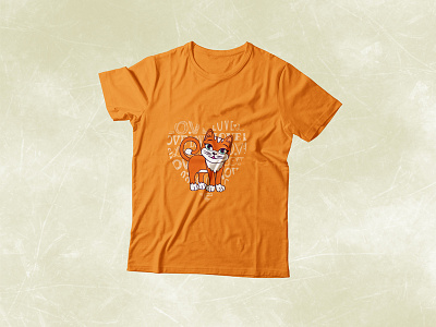 T-Shirt Design cat clothing creative designer fun life love orange photo tshirt typography typography.design