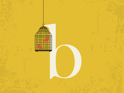 A new alphabet project... more details to follow alphabet b bird cage letters retro vintage word yellow
