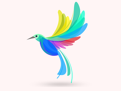 Summer Bird bird color fly free freebee freedom freevector hummingbird mark sucess