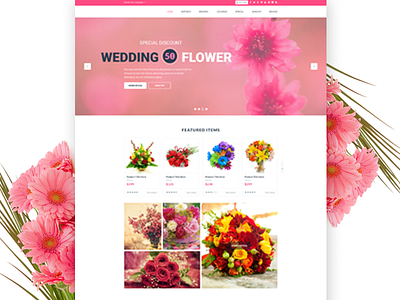 Ecommerce Website birthday ecommerce flower love mobile ocassion online pink store web website wedding