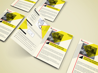 Telesence Brochure branding brochure flyer leaflet marketing print red stationary