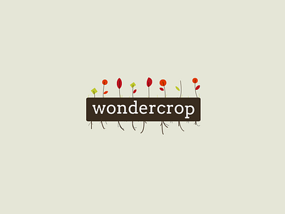 Wondercrop Logo brown crop fertilizer flower food identity logo mark natural organic
