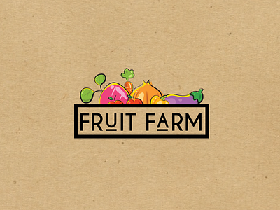 Fruit Farm apple carrot fruit logo vegetable