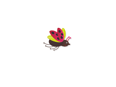 Bug beautiful bug logo mark pink virus