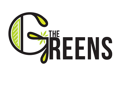 The Greens creative fruit green nuts typography vegetable