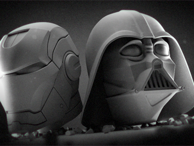 Some models 3d animation 3d character darth vader helmets iron man render still