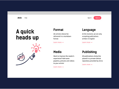 A quick heads up! - Shr.io website 2d bulb character design flat illustration landing design landing page linear ui vector web web design website