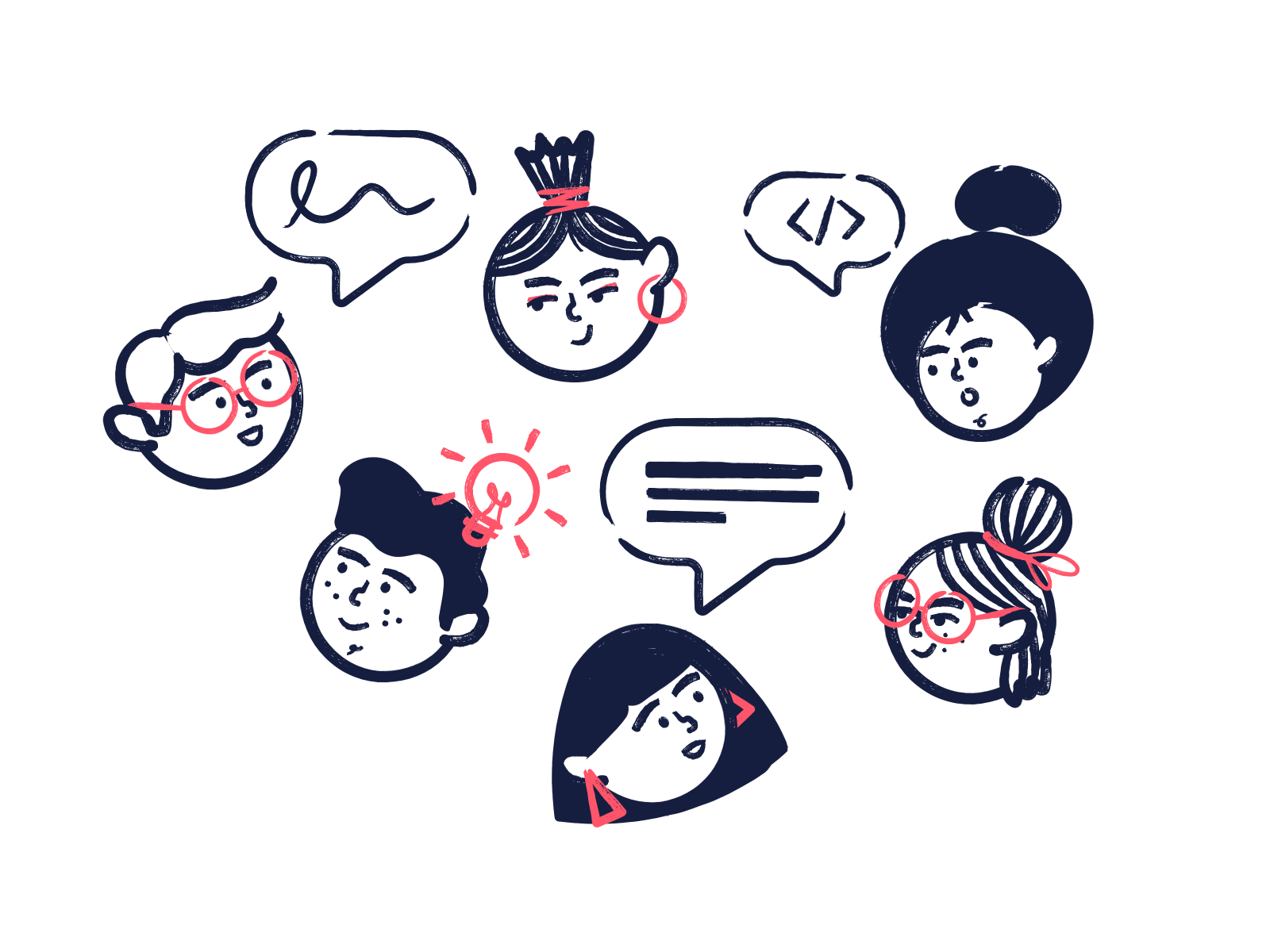 Talking heads by Karolina Kalinowska on Dribbble