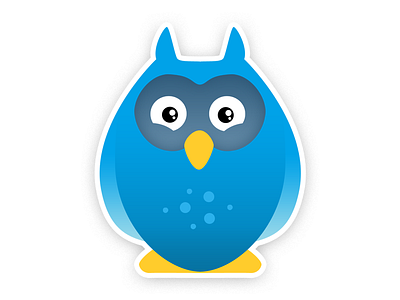 Logo for hometeacher blue brand children colourful friendly happy logo owl